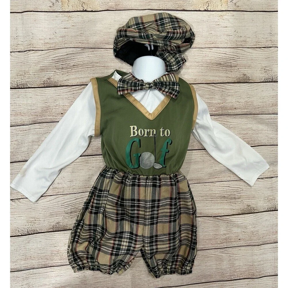 Retro Lil Golfer Baby Toddler Halloween Sports Fancy Golf Costume Hat 24 Months